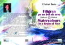 Filigran pe un bob de  orez. Watercolor in a Grain of Rice